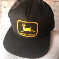 Vtg 1980's John Deere Yellow Patch Mesh Rare NOS K Products Trucker Snapback Hat  eb-56039260